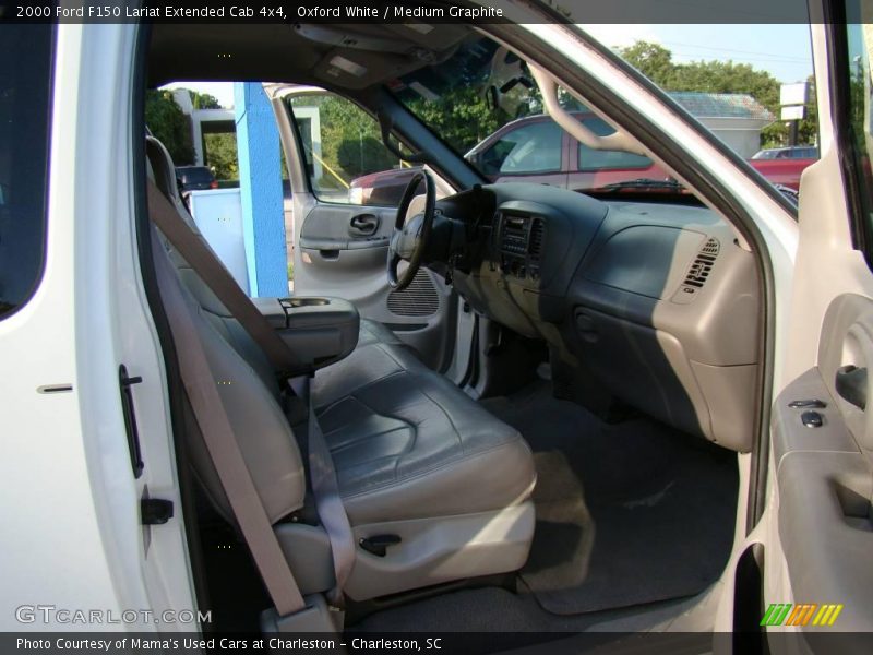 Oxford White / Medium Graphite 2000 Ford F150 Lariat Extended Cab 4x4