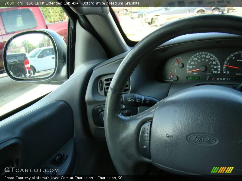 Oxford White / Medium Graphite 2000 Ford F150 Lariat Extended Cab 4x4