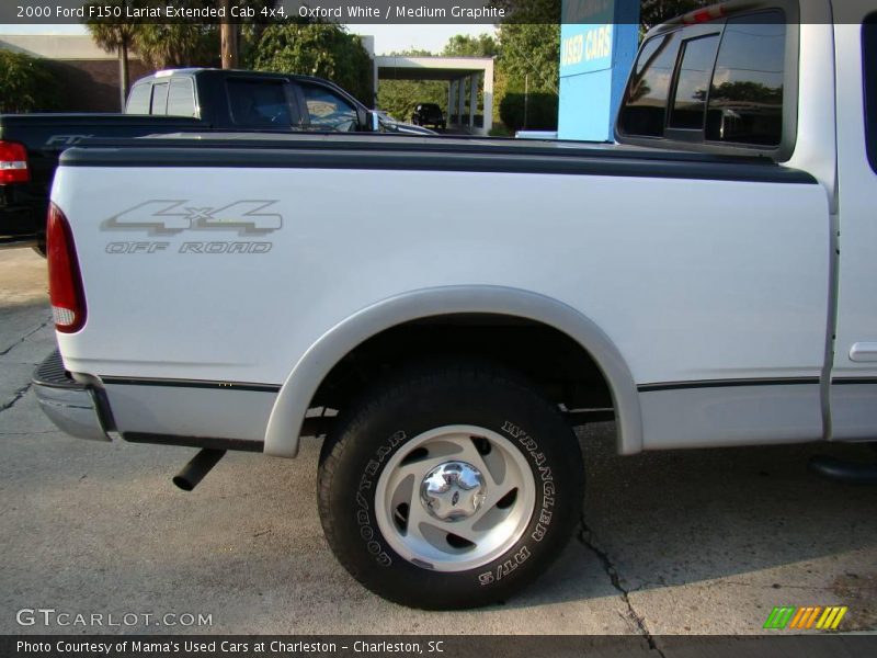 Oxford White / Medium Graphite 2000 Ford F150 Lariat Extended Cab 4x4