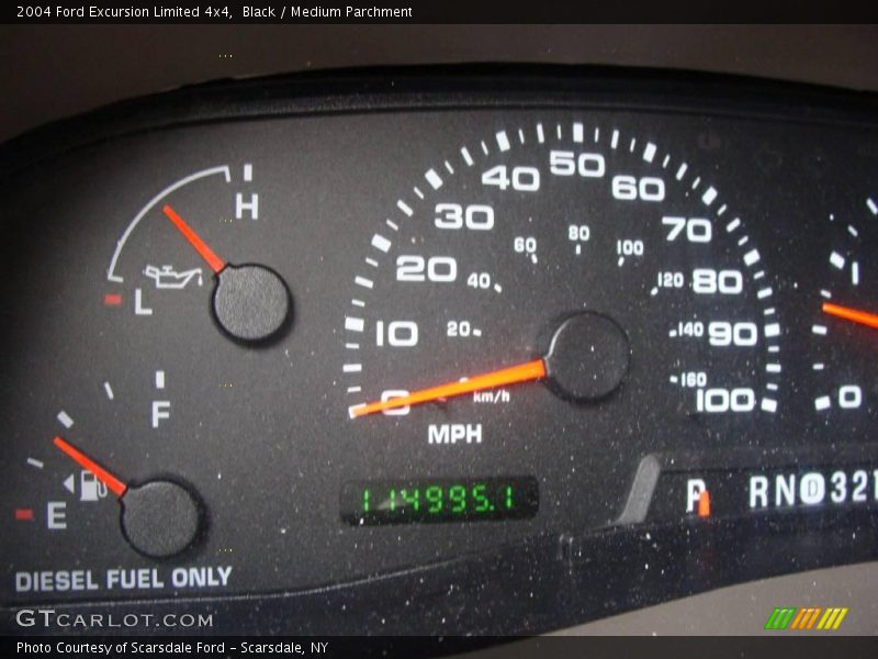 Black / Medium Parchment 2004 Ford Excursion Limited 4x4