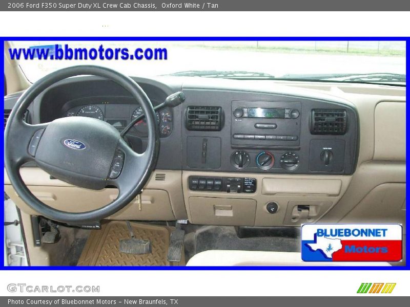 Oxford White / Tan 2006 Ford F350 Super Duty XL Crew Cab Chassis