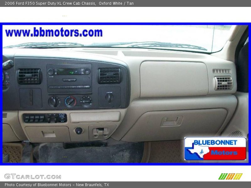 Oxford White / Tan 2006 Ford F350 Super Duty XL Crew Cab Chassis