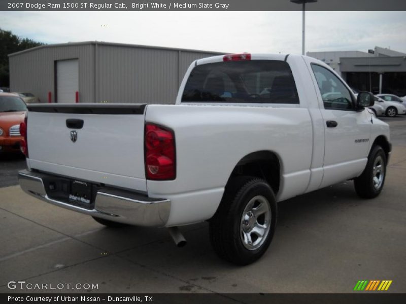 Bright White / Medium Slate Gray 2007 Dodge Ram 1500 ST Regular Cab