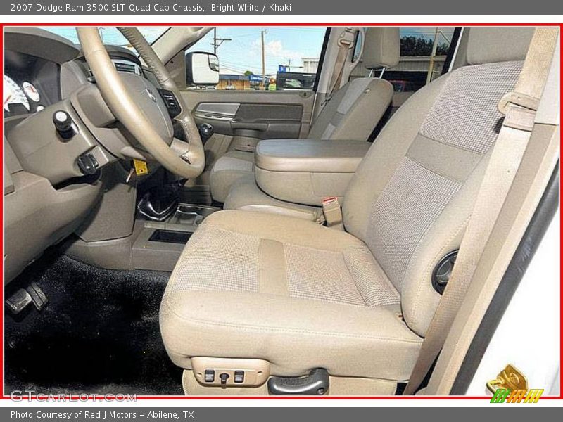 Bright White / Khaki 2007 Dodge Ram 3500 SLT Quad Cab Chassis