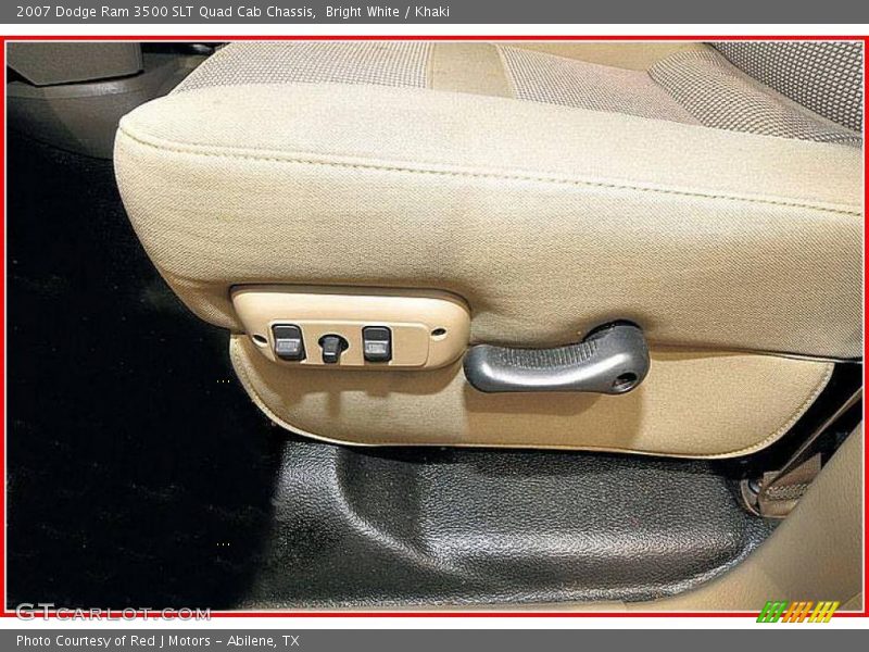 Bright White / Khaki 2007 Dodge Ram 3500 SLT Quad Cab Chassis
