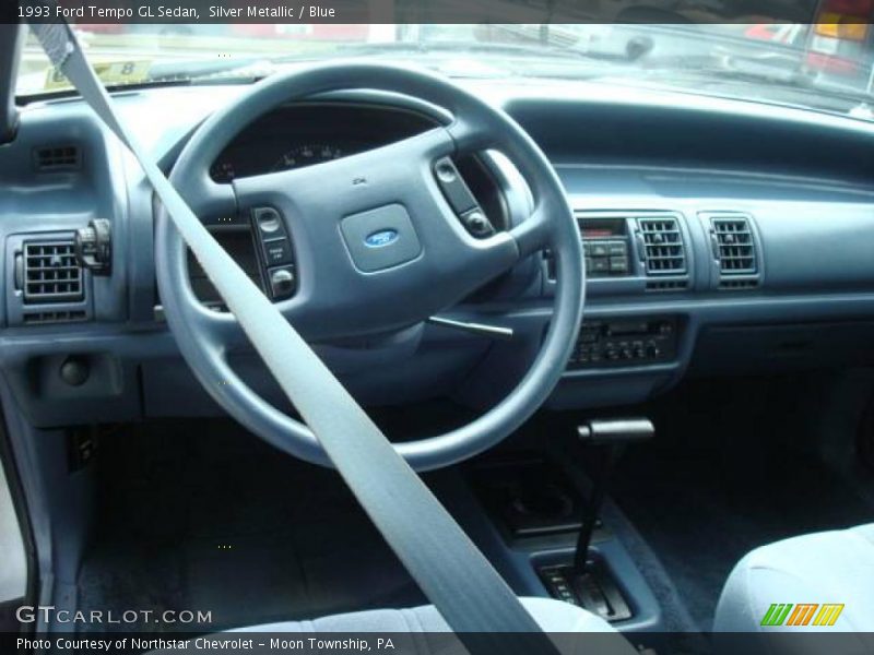 Silver Metallic / Blue 1993 Ford Tempo GL Sedan
