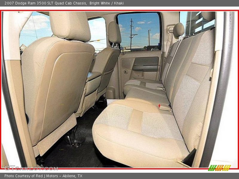 Bright White / Khaki 2007 Dodge Ram 3500 SLT Quad Cab Chassis
