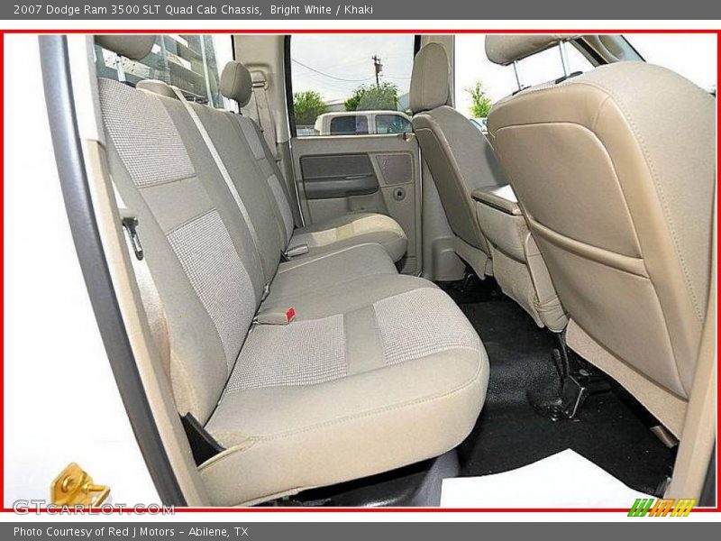 Bright White / Khaki 2007 Dodge Ram 3500 SLT Quad Cab Chassis