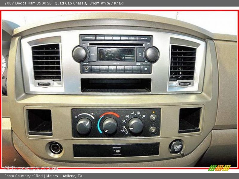 Bright White / Khaki 2007 Dodge Ram 3500 SLT Quad Cab Chassis