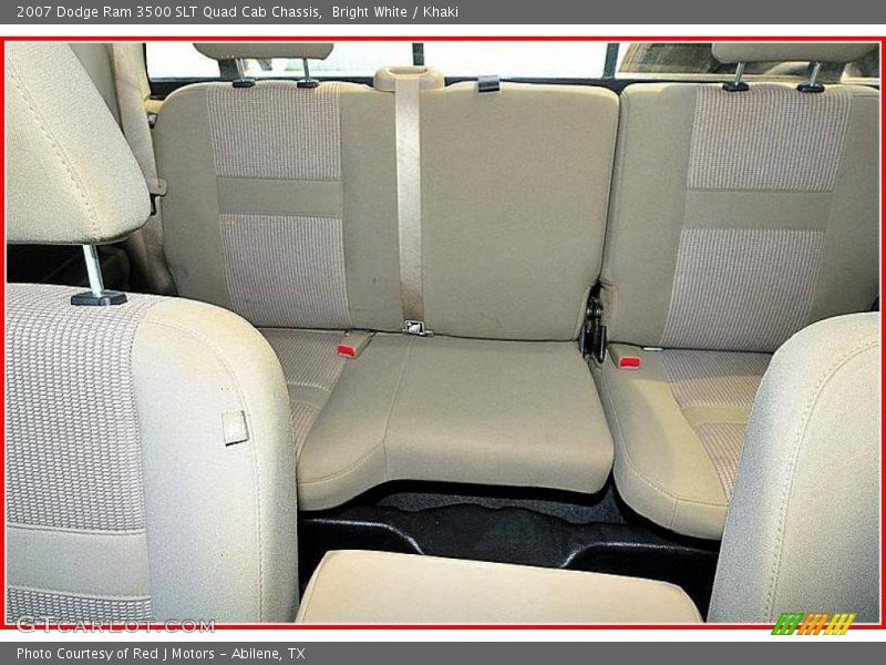 Bright White / Khaki 2007 Dodge Ram 3500 SLT Quad Cab Chassis