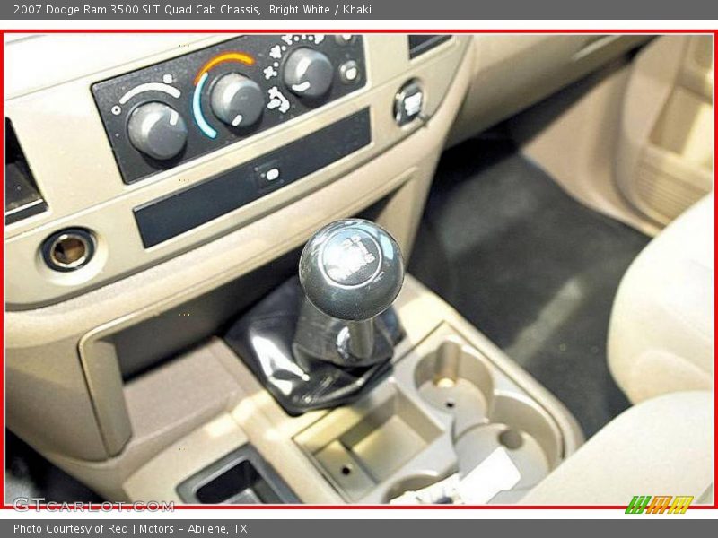 Bright White / Khaki 2007 Dodge Ram 3500 SLT Quad Cab Chassis