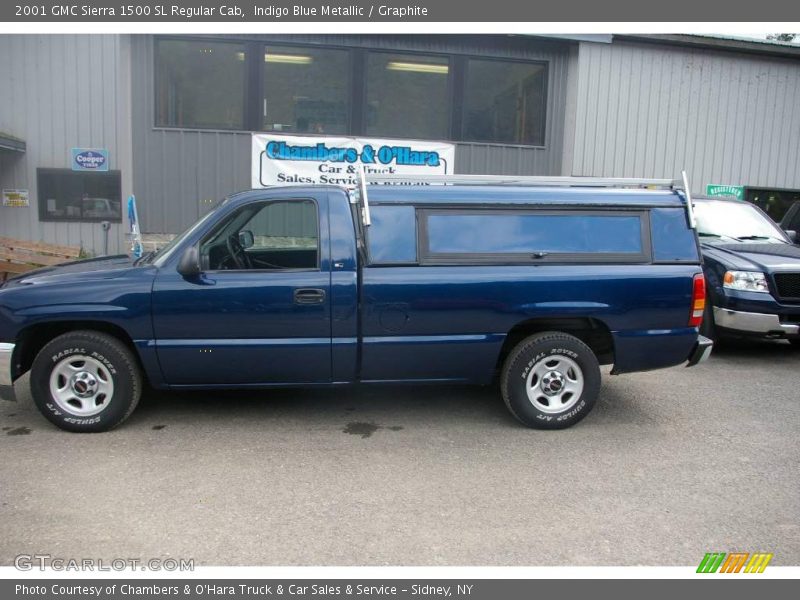 Indigo Blue Metallic / Graphite 2001 GMC Sierra 1500 SL Regular Cab