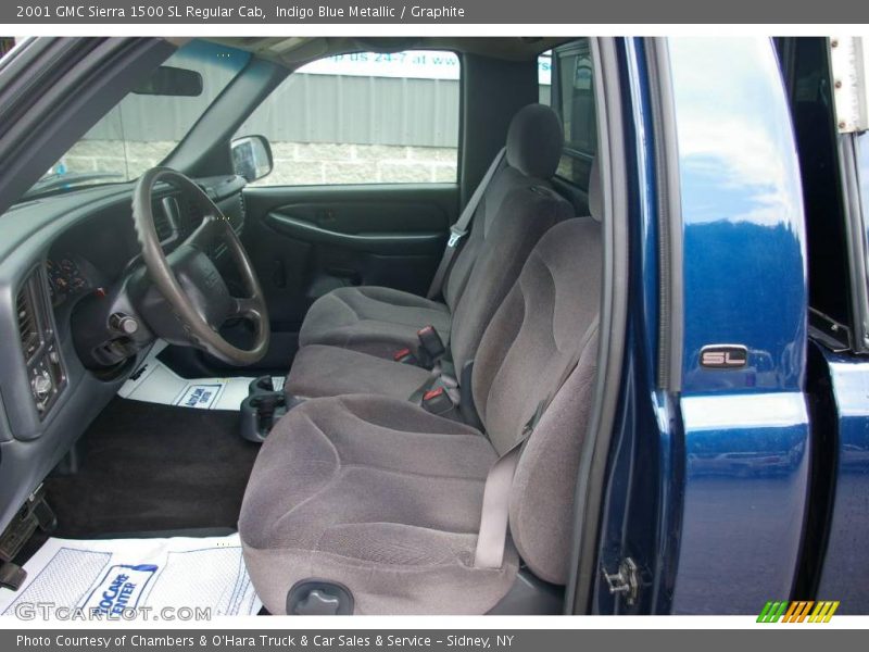 Indigo Blue Metallic / Graphite 2001 GMC Sierra 1500 SL Regular Cab