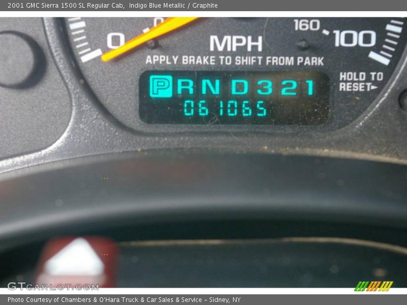 Indigo Blue Metallic / Graphite 2001 GMC Sierra 1500 SL Regular Cab