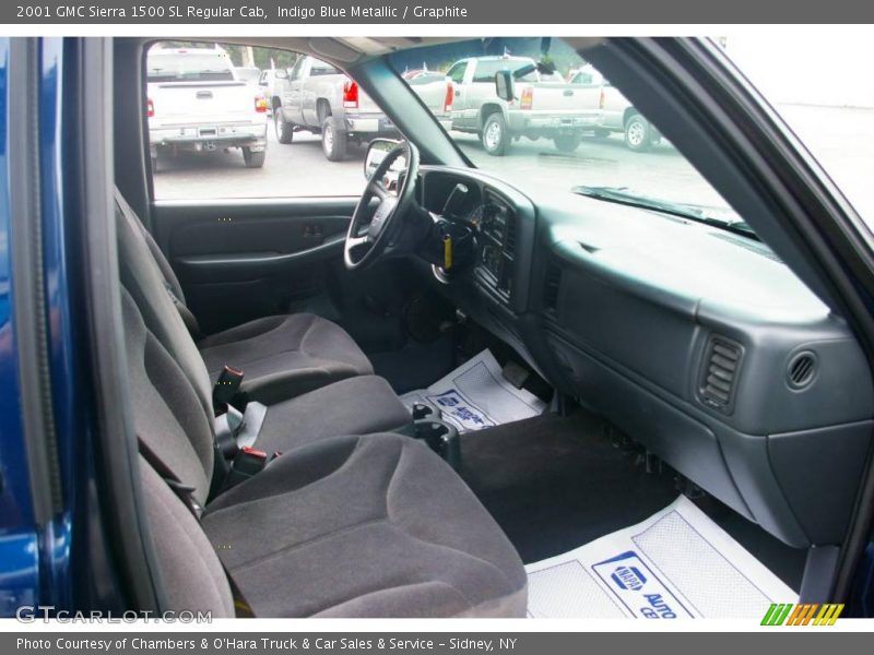 Indigo Blue Metallic / Graphite 2001 GMC Sierra 1500 SL Regular Cab