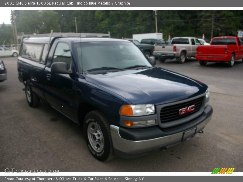 Indigo Blue Metallic / Graphite 2001 GMC Sierra 1500 SL Regular Cab