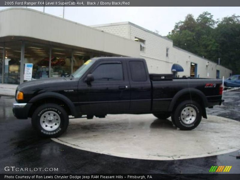 Black / Ebony Black/Red 2005 Ford Ranger FX4 Level II SuperCab 4x4