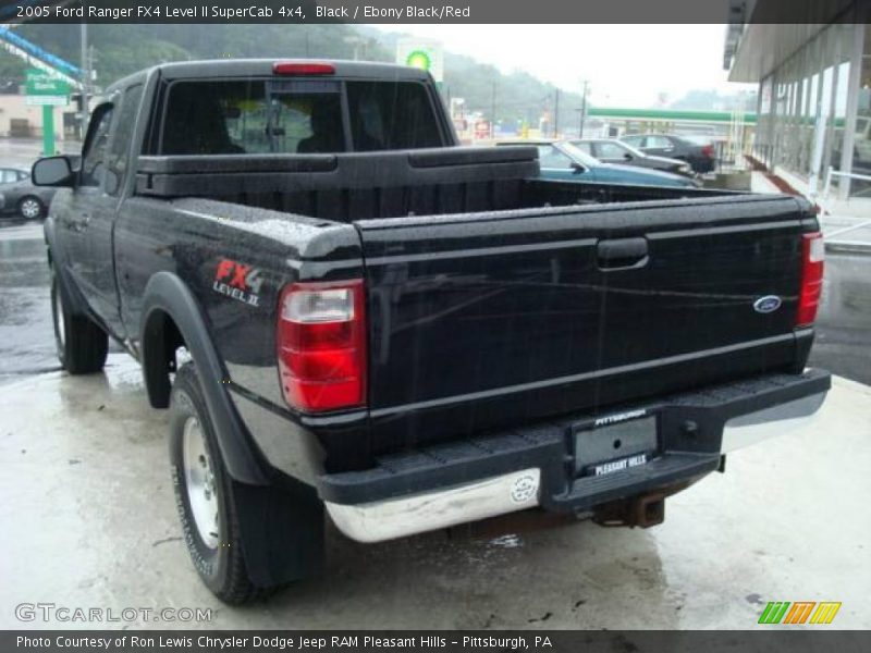 Black / Ebony Black/Red 2005 Ford Ranger FX4 Level II SuperCab 4x4
