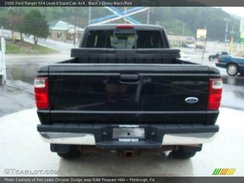 Black / Ebony Black/Red 2005 Ford Ranger FX4 Level II SuperCab 4x4