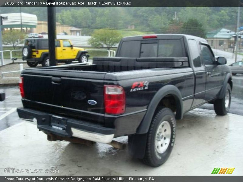 Black / Ebony Black/Red 2005 Ford Ranger FX4 Level II SuperCab 4x4