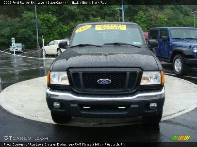 Black / Ebony Black/Red 2005 Ford Ranger FX4 Level II SuperCab 4x4