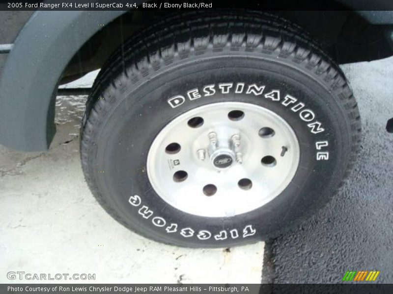 Black / Ebony Black/Red 2005 Ford Ranger FX4 Level II SuperCab 4x4