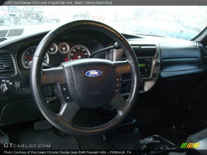 Black / Ebony Black/Red 2005 Ford Ranger FX4 Level II SuperCab 4x4
