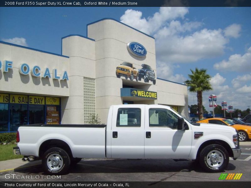 Oxford White / Medium Stone 2008 Ford F350 Super Duty XL Crew Cab