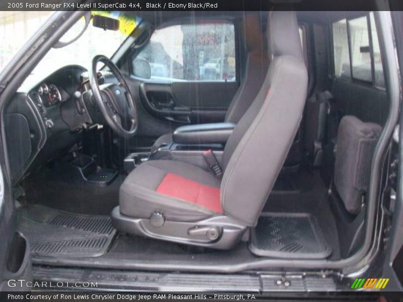 Black / Ebony Black/Red 2005 Ford Ranger FX4 Level II SuperCab 4x4
