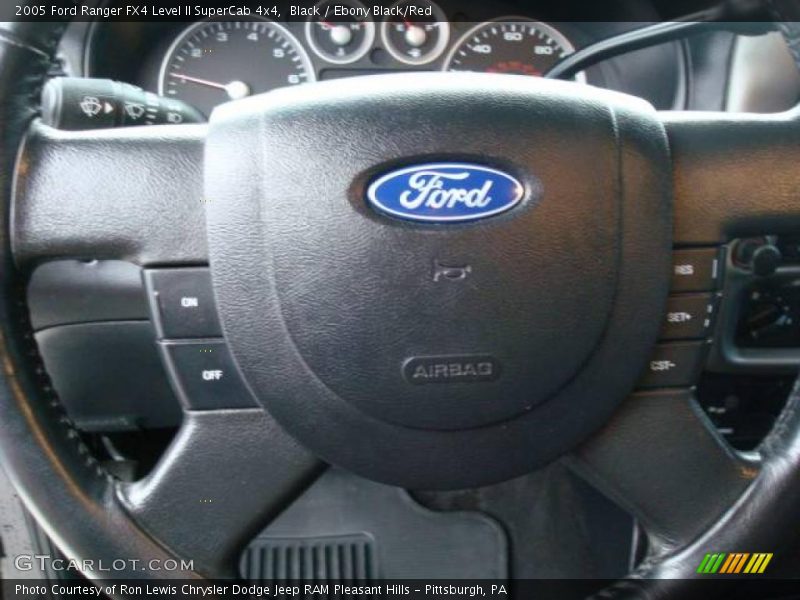 Black / Ebony Black/Red 2005 Ford Ranger FX4 Level II SuperCab 4x4