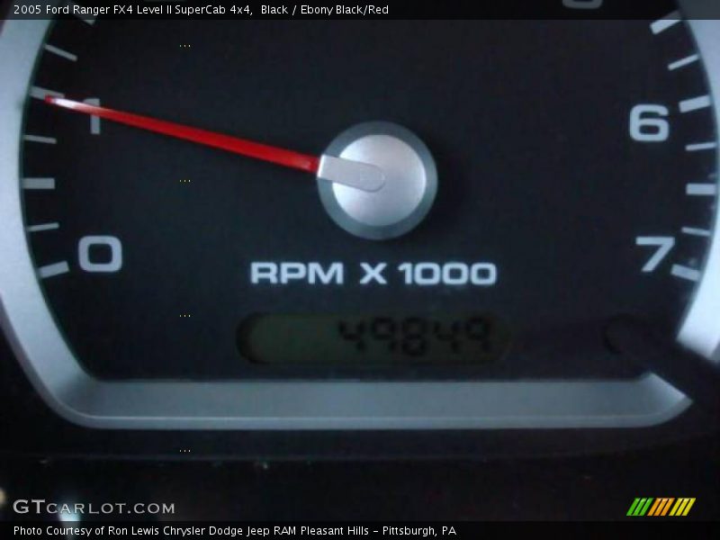 Black / Ebony Black/Red 2005 Ford Ranger FX4 Level II SuperCab 4x4