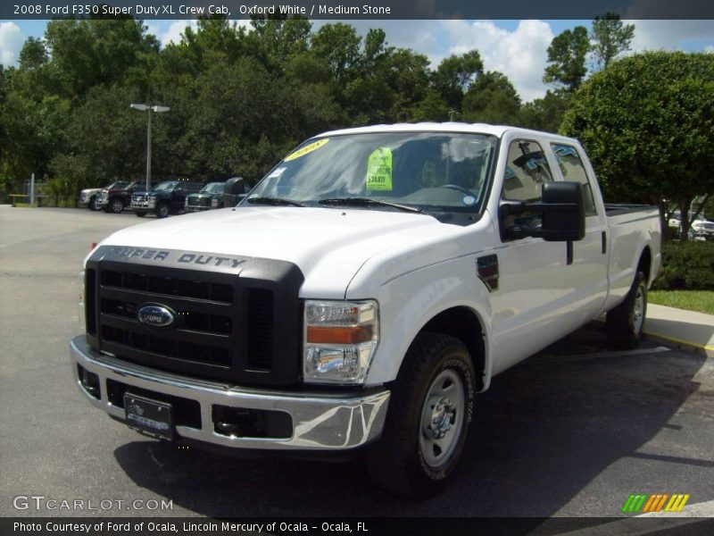 Oxford White / Medium Stone 2008 Ford F350 Super Duty XL Crew Cab