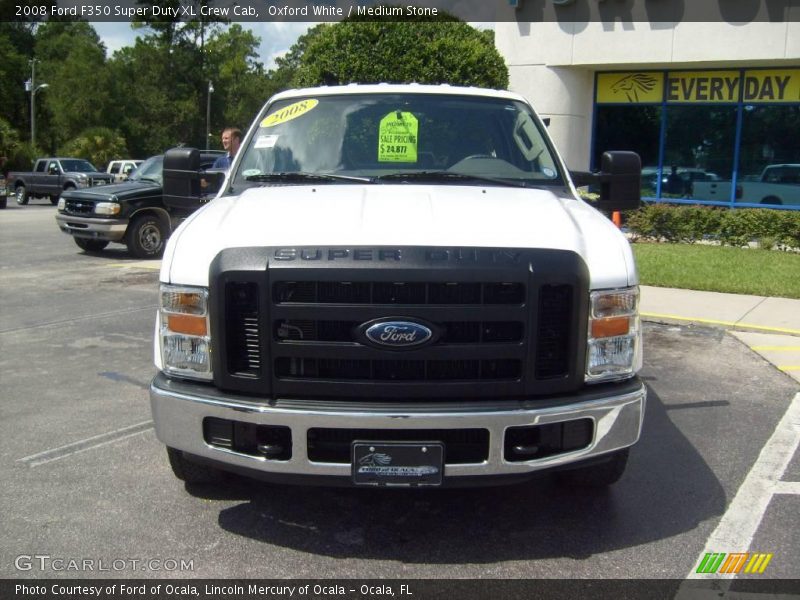 Oxford White / Medium Stone 2008 Ford F350 Super Duty XL Crew Cab