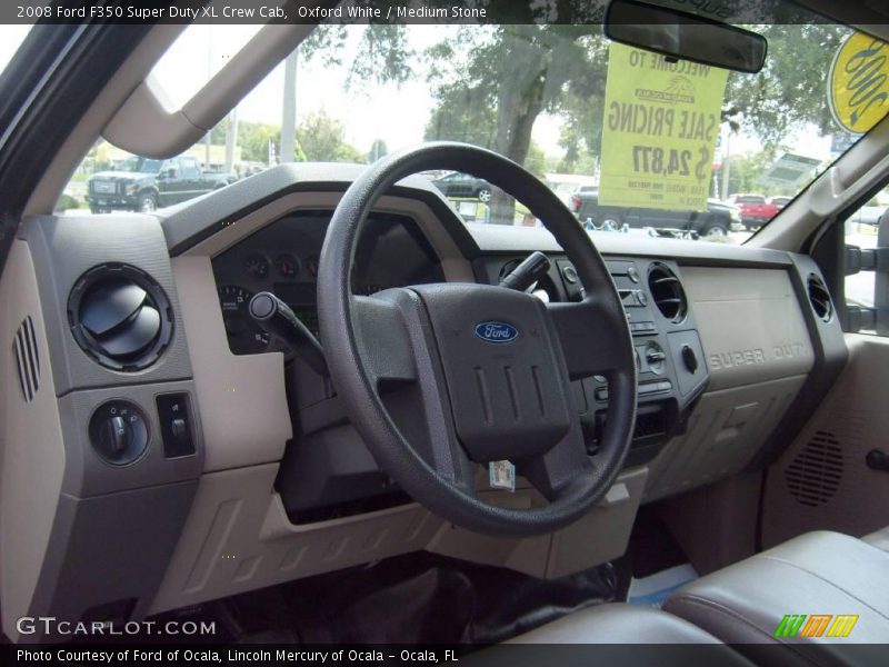 Oxford White / Medium Stone 2008 Ford F350 Super Duty XL Crew Cab