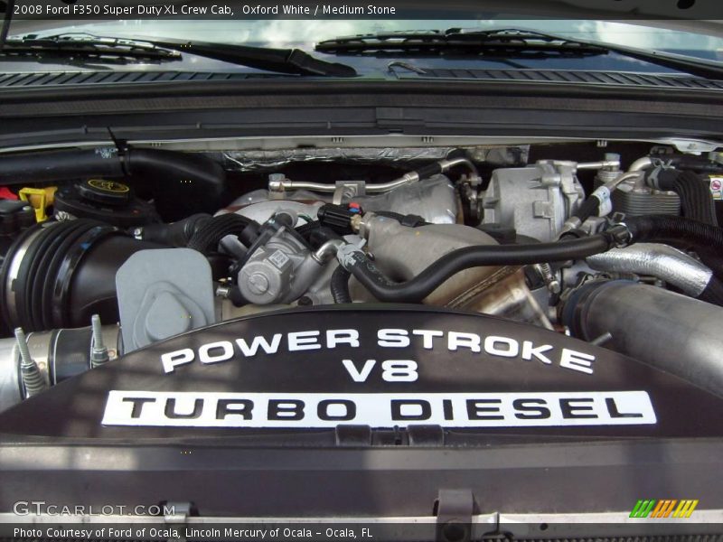 Oxford White / Medium Stone 2008 Ford F350 Super Duty XL Crew Cab