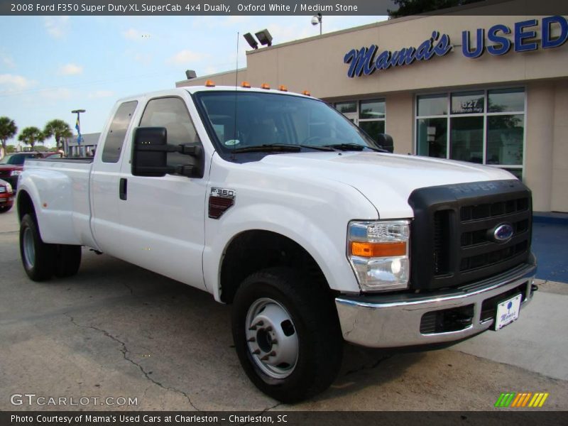 Oxford White / Medium Stone 2008 Ford F350 Super Duty XL SuperCab 4x4 Dually