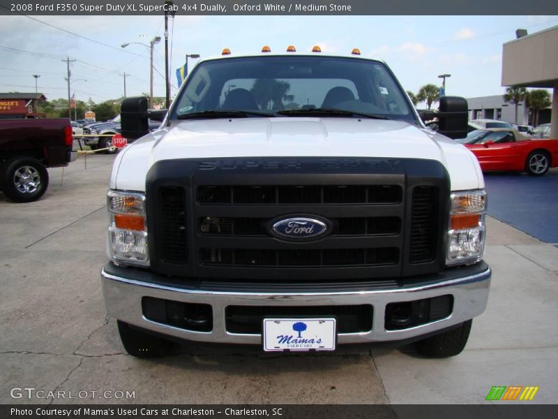 Oxford White / Medium Stone 2008 Ford F350 Super Duty XL SuperCab 4x4 Dually