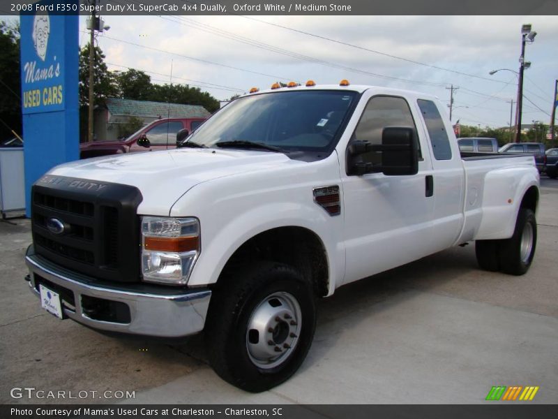 Oxford White / Medium Stone 2008 Ford F350 Super Duty XL SuperCab 4x4 Dually