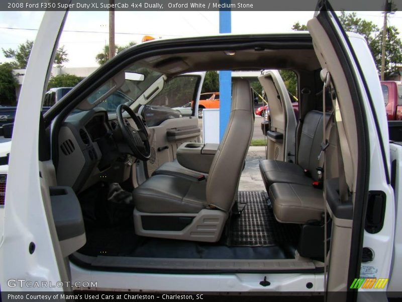 Oxford White / Medium Stone 2008 Ford F350 Super Duty XL SuperCab 4x4 Dually