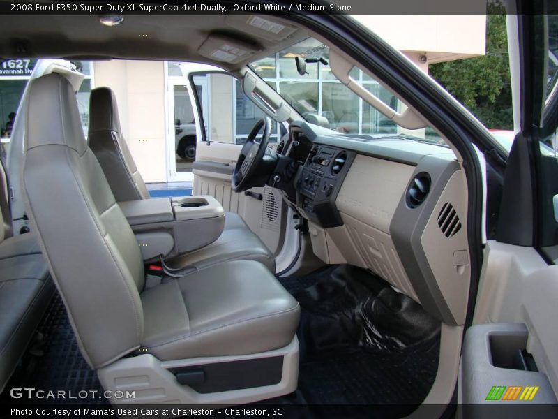 Oxford White / Medium Stone 2008 Ford F350 Super Duty XL SuperCab 4x4 Dually