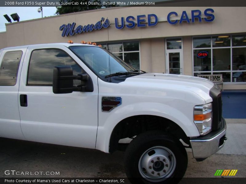 Oxford White / Medium Stone 2008 Ford F350 Super Duty XL SuperCab 4x4 Dually