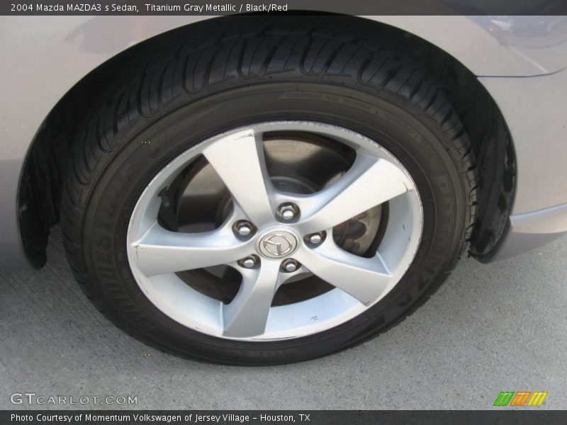 Titanium Gray Metallic / Black/Red 2004 Mazda MAZDA3 s Sedan