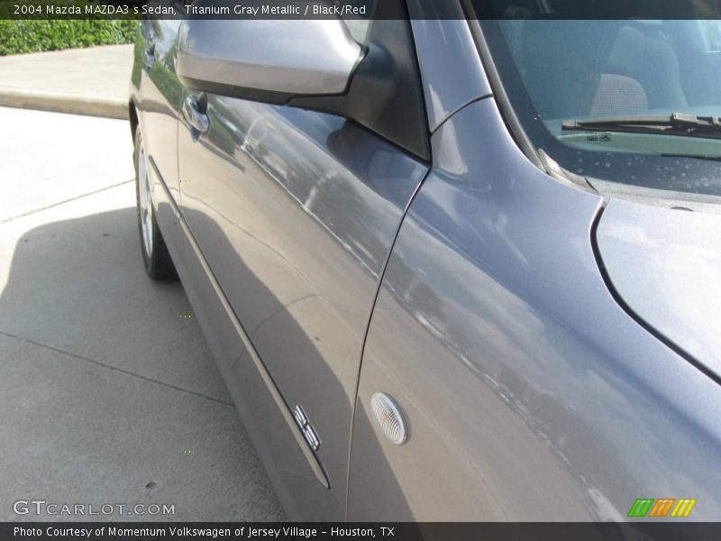 Titanium Gray Metallic / Black/Red 2004 Mazda MAZDA3 s Sedan