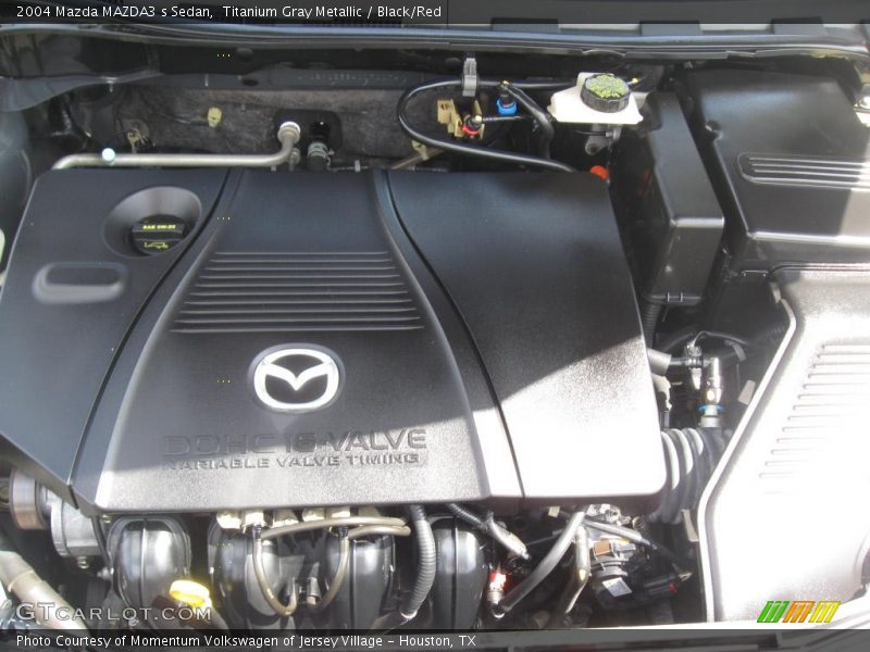 Titanium Gray Metallic / Black/Red 2004 Mazda MAZDA3 s Sedan