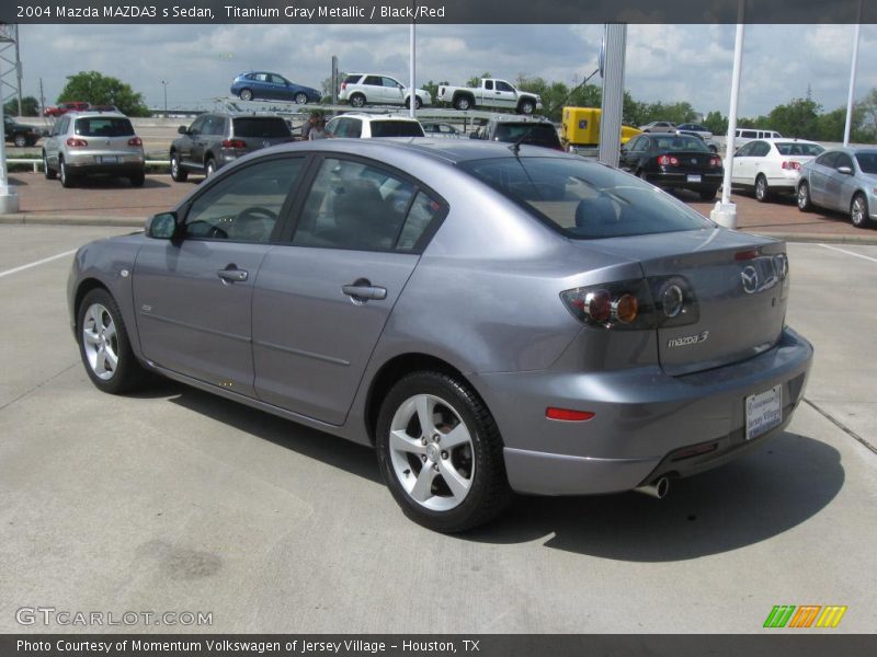 Titanium Gray Metallic / Black/Red 2004 Mazda MAZDA3 s Sedan