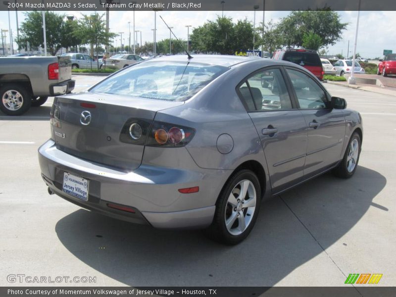 Titanium Gray Metallic / Black/Red 2004 Mazda MAZDA3 s Sedan