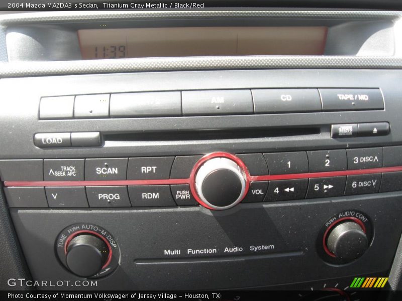 Titanium Gray Metallic / Black/Red 2004 Mazda MAZDA3 s Sedan