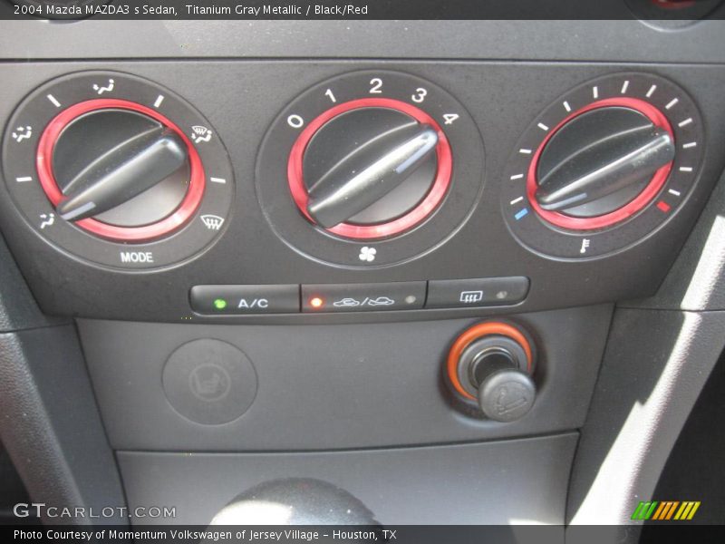 Titanium Gray Metallic / Black/Red 2004 Mazda MAZDA3 s Sedan