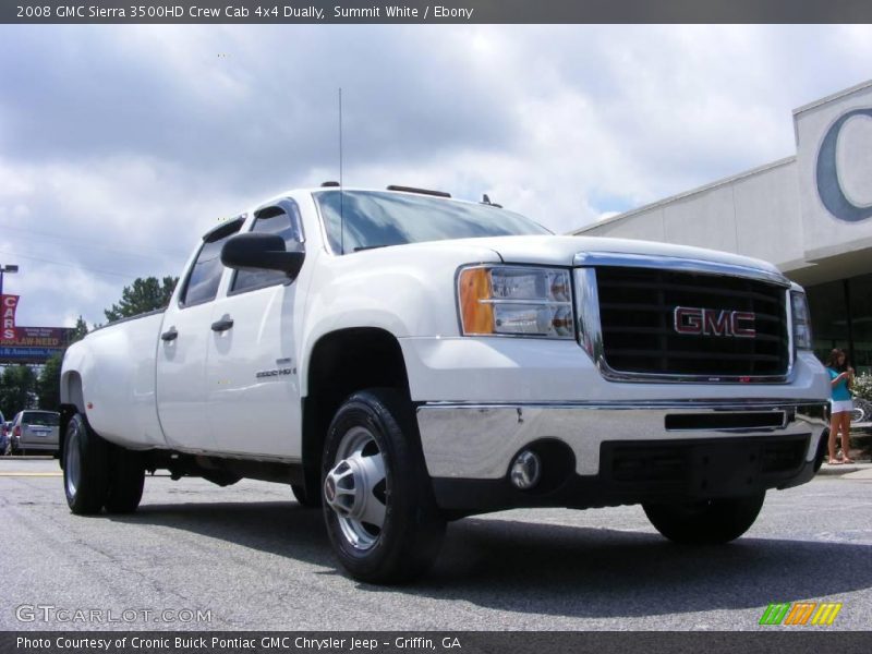 Summit White / Ebony 2008 GMC Sierra 3500HD Crew Cab 4x4 Dually