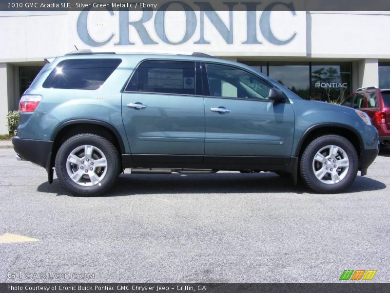 Silver Green Metallic / Ebony 2010 GMC Acadia SLE